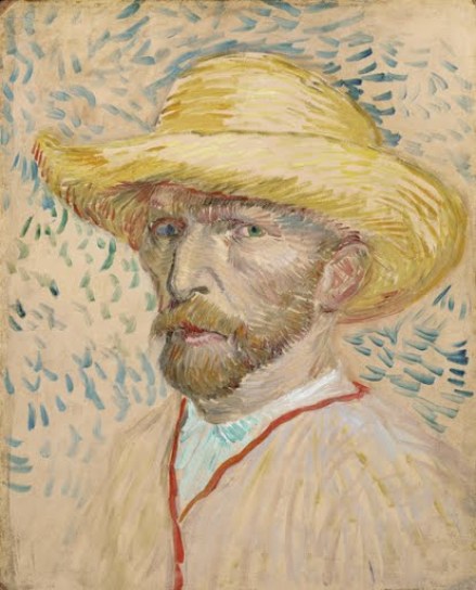 Self-portrait with straw hat - Small